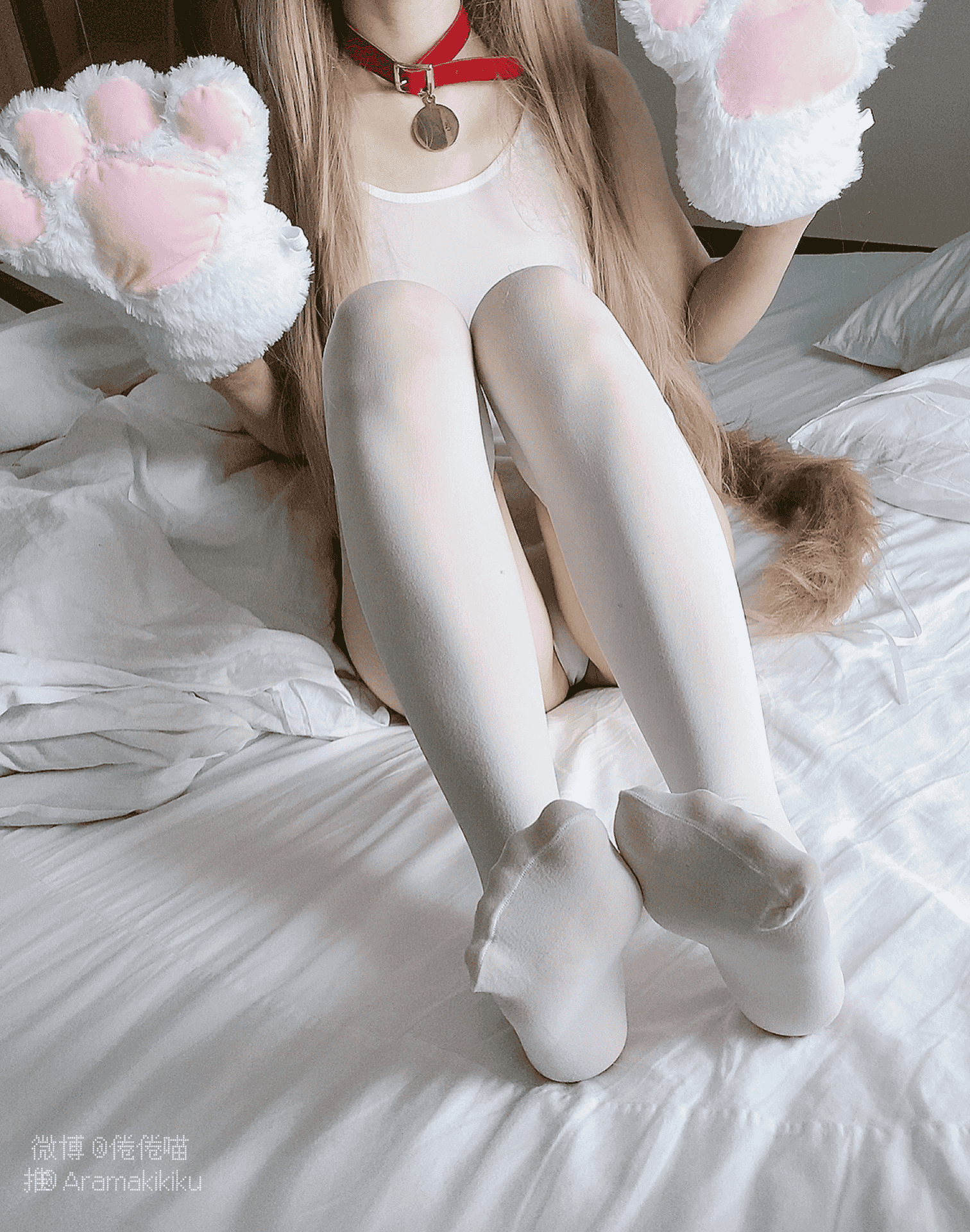 倦倦喵 - 猫爪比基尼少女 第1张图片