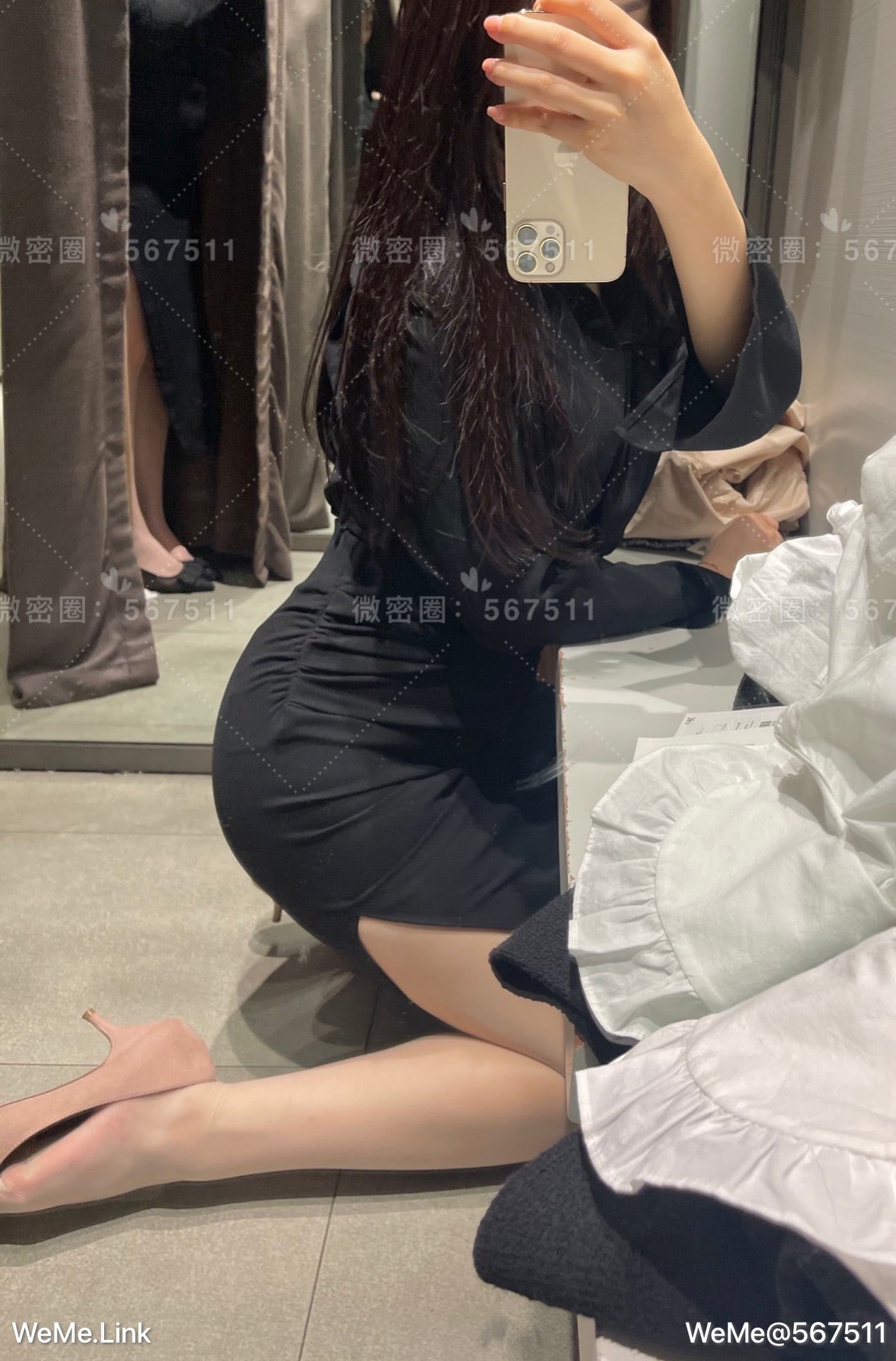 一只哈比猪 - 试衣间两套衣服合集，是白丝～ 第7张图片