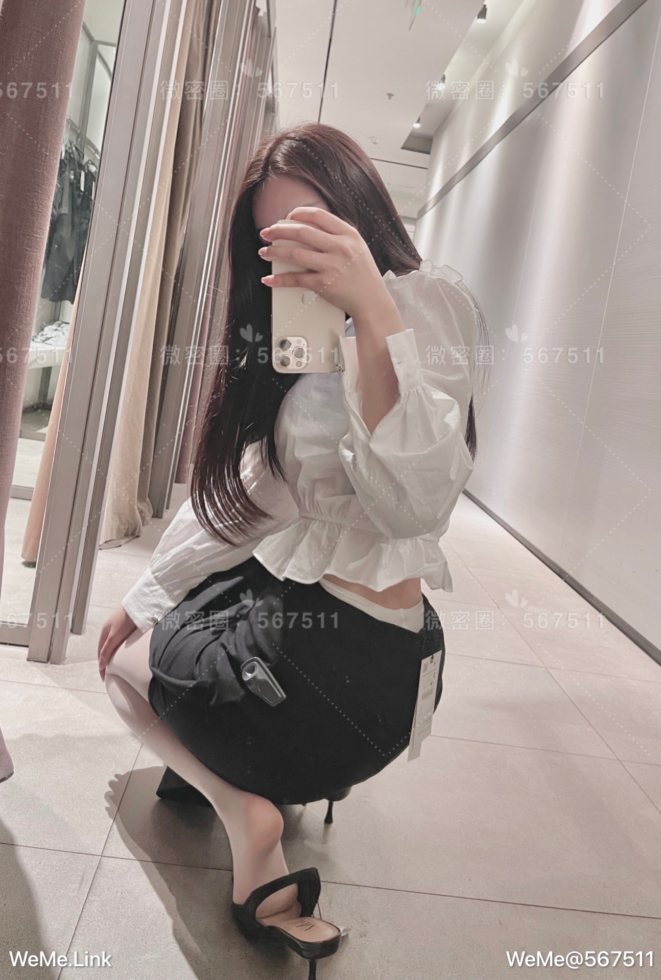 一只哈比猪 - 试衣间两套衣服合集，是白丝～ 第9张图片