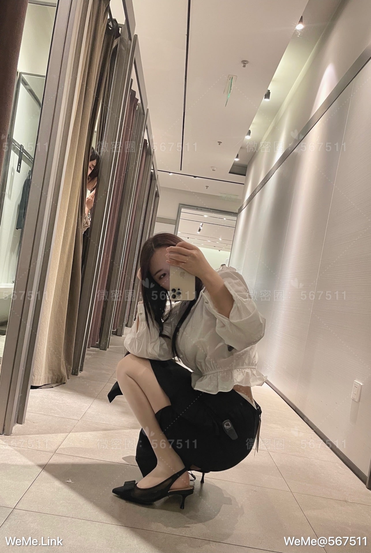 一只哈比猪 - 试衣间两套衣服合集，是白丝～ 第10张图片