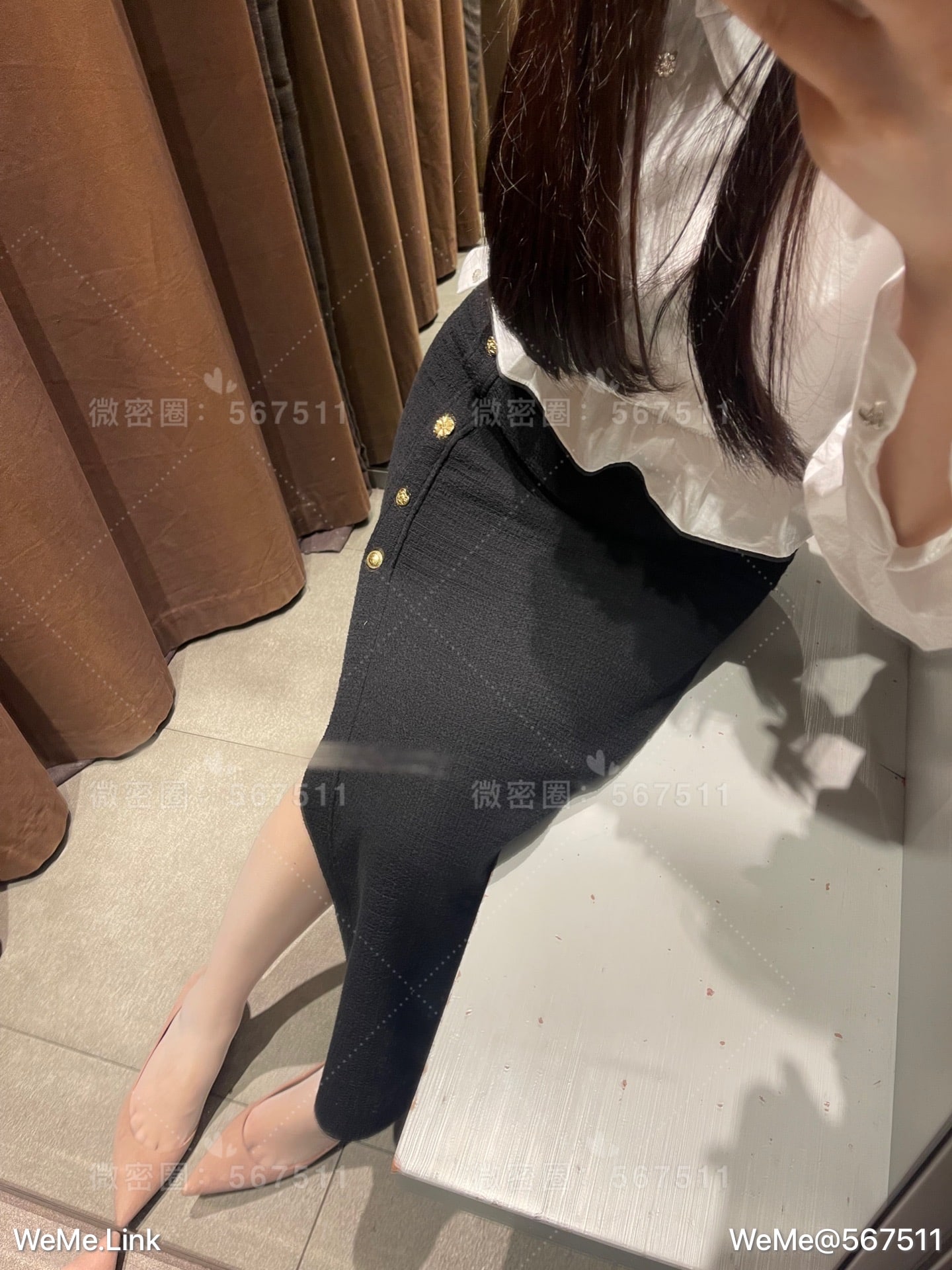一只哈比猪 - 试衣间两套衣服合集，是白丝～ 第22张图片