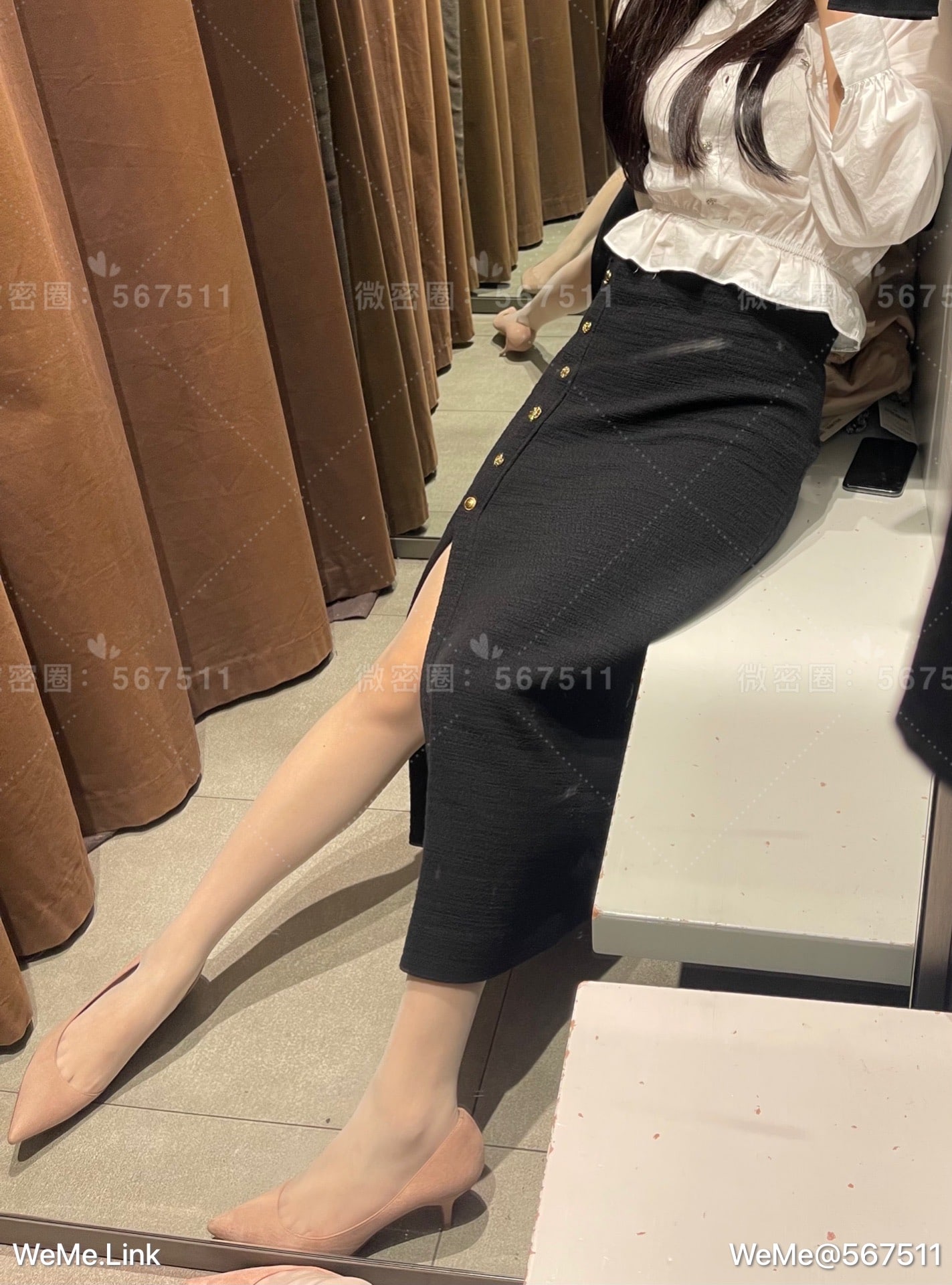 一只哈比猪 - 试衣间两套衣服合集，是白丝～ 第23张图片
