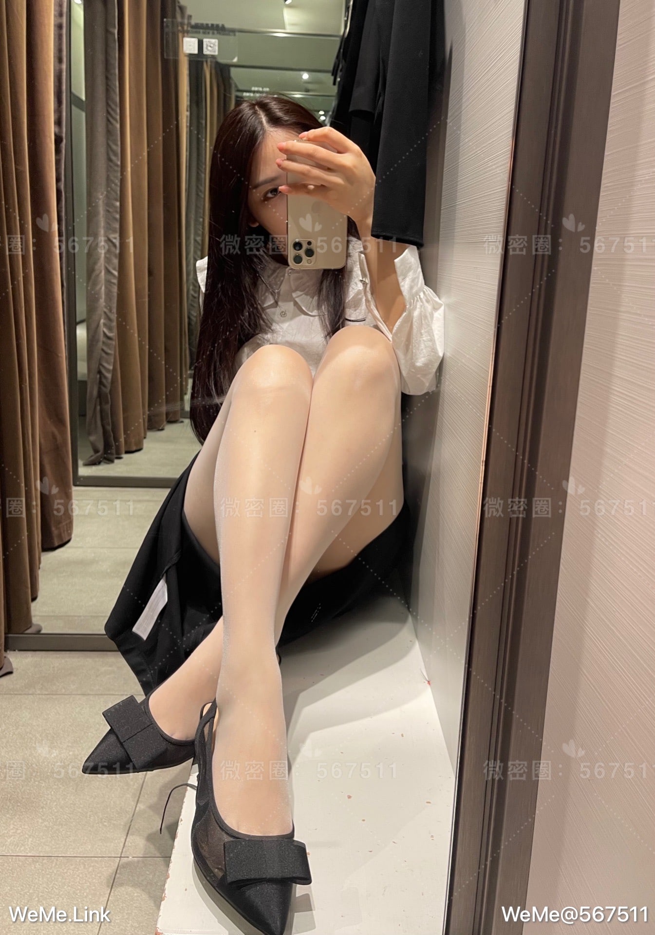 一只哈比猪 - 试衣间两套衣服合集，是白丝～ 第25张图片