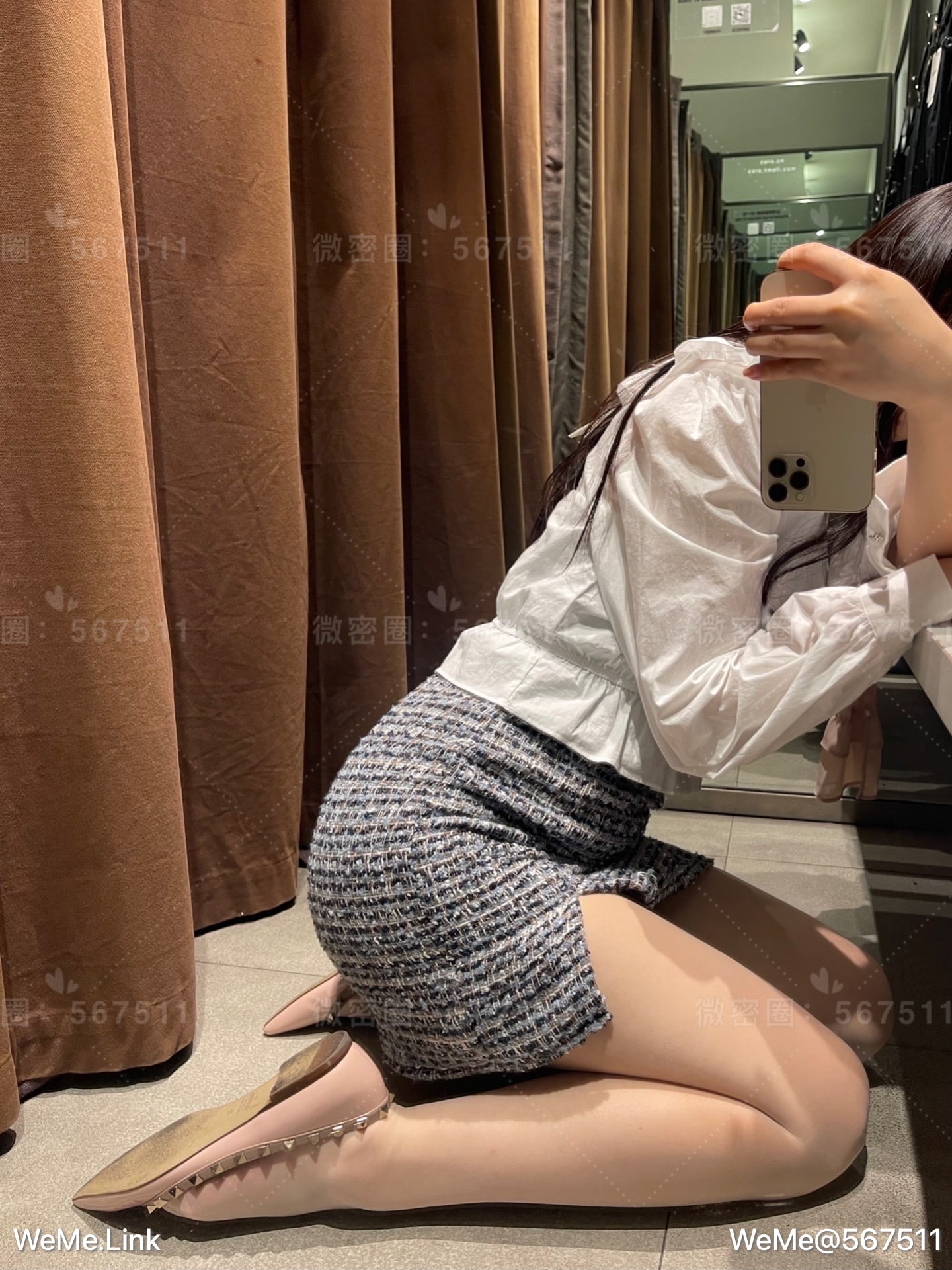 一只哈比猪 - 试衣间两套衣服合集，是白丝～ 第27张图片