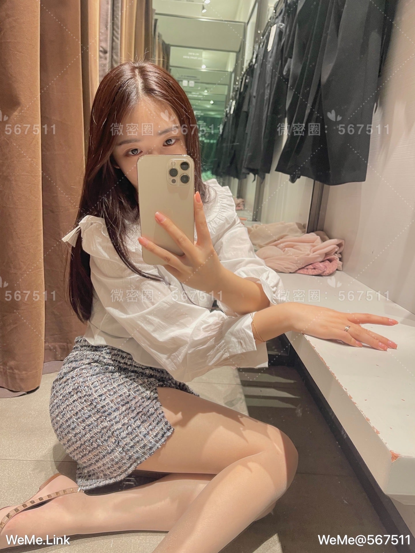 一只哈比猪 - 试衣间两套衣服合集，是白丝～ 第30张图片