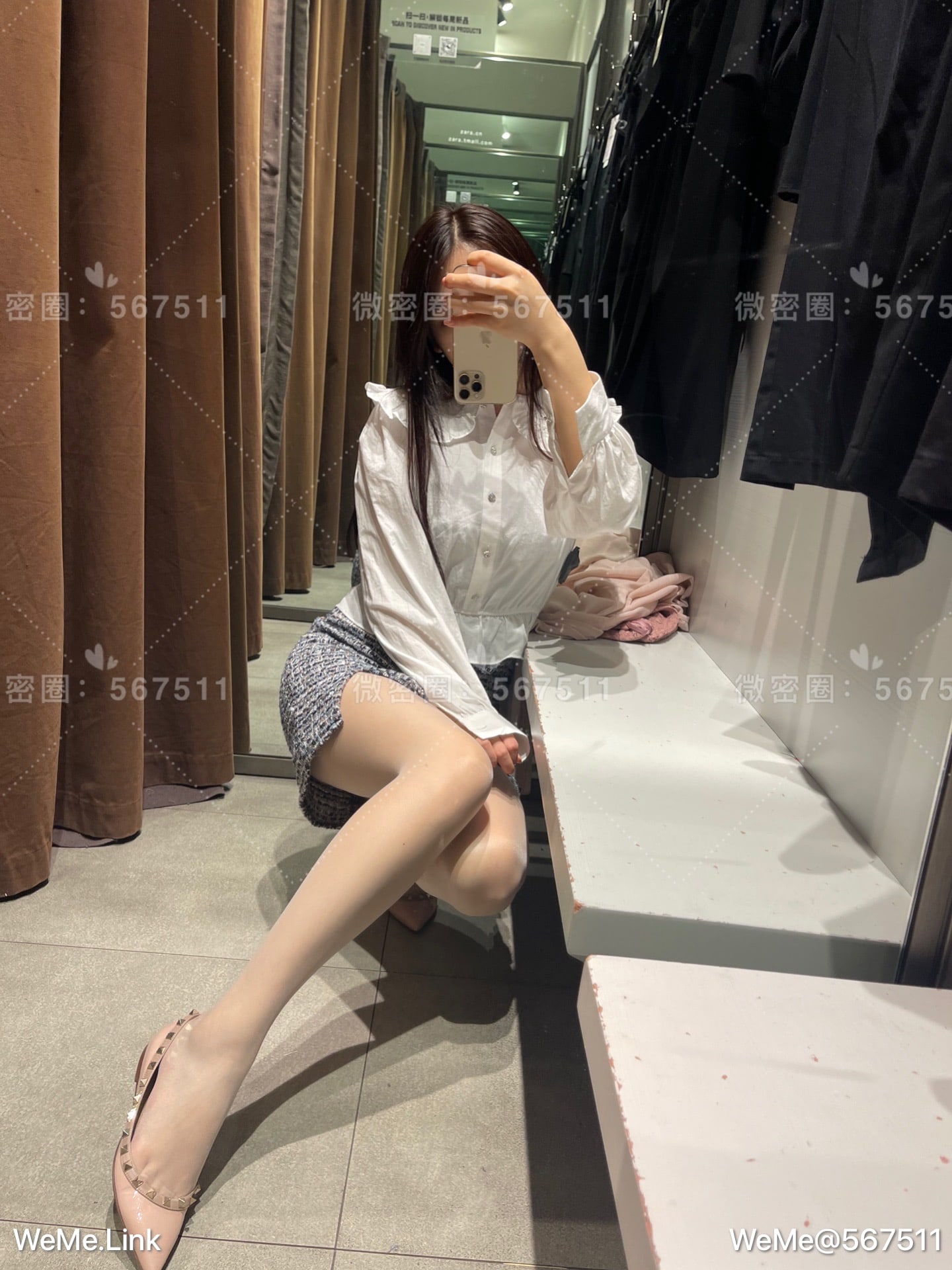 一只哈比猪 - 试衣间两套衣服合集，是白丝～ 第35张图片