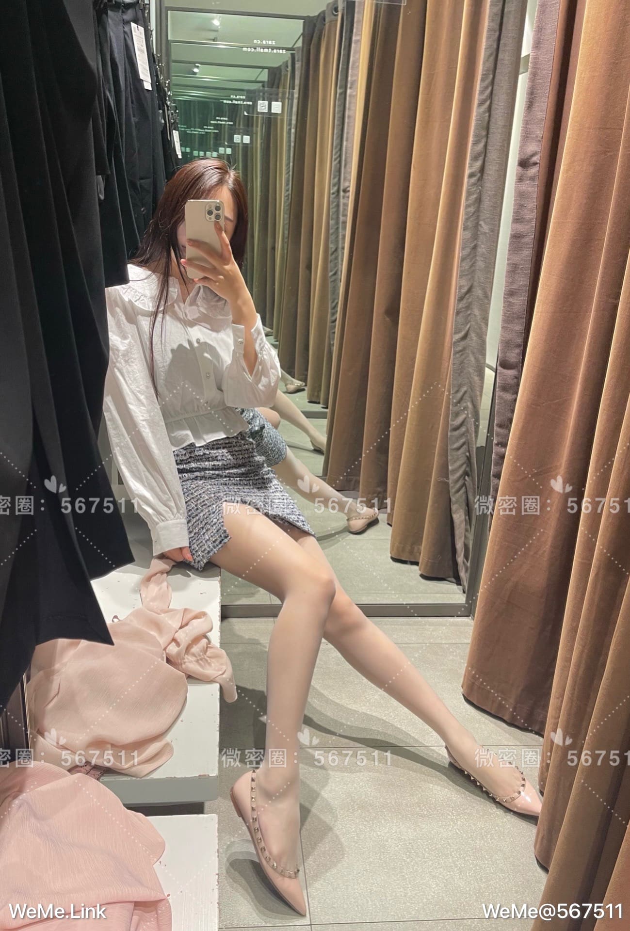 一只哈比猪 - 试衣间两套衣服合集，是白丝～ 第38张图片