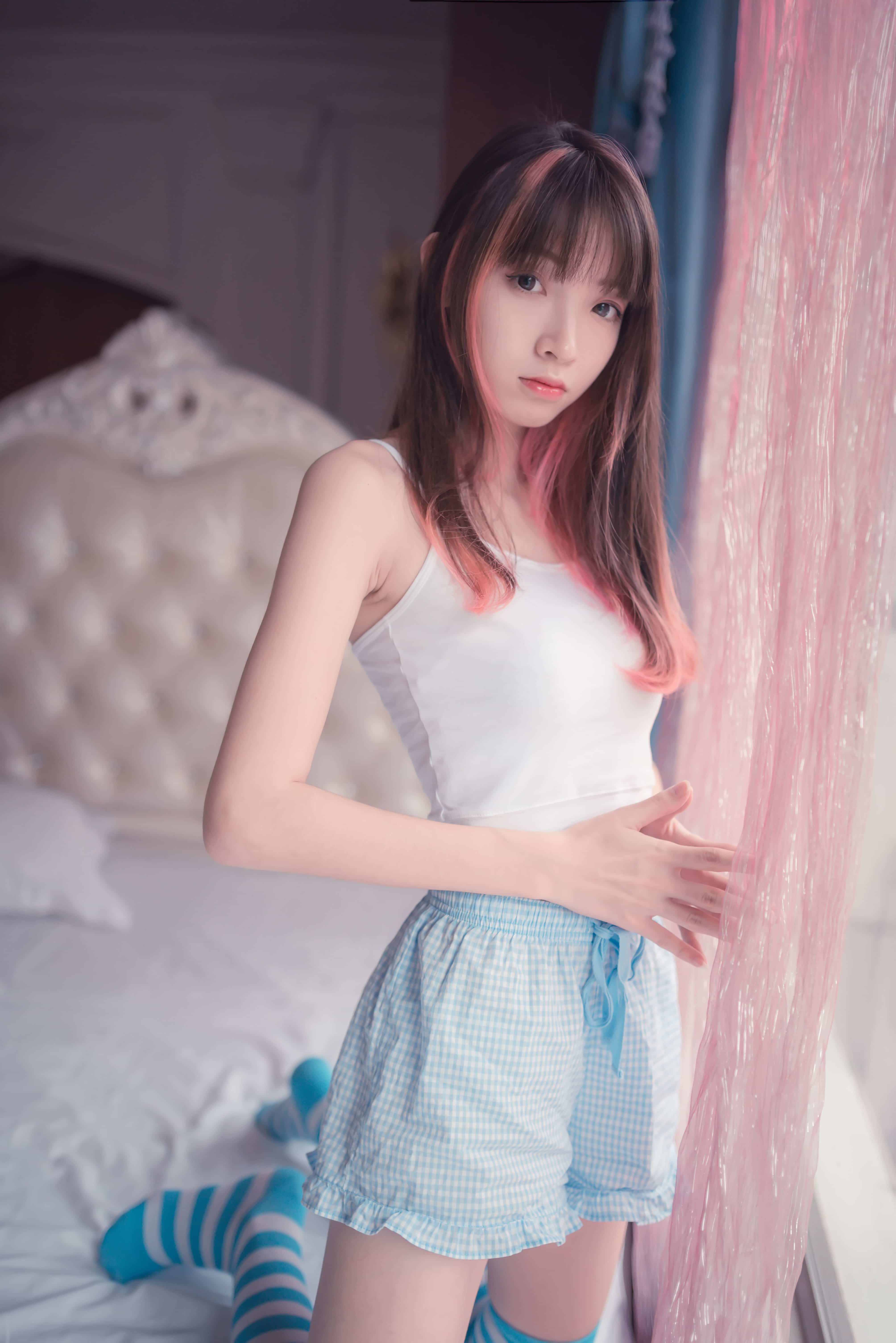 祖木子 - 蓝白条纹丝袜小可爱 第45张图片