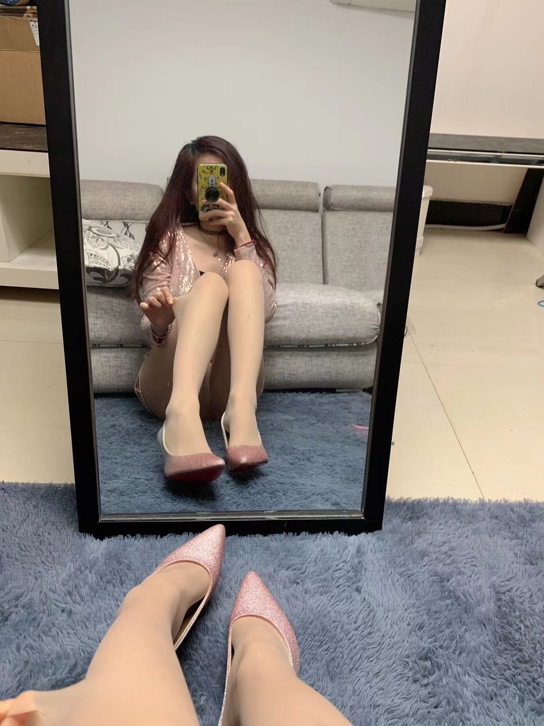 提袜少女 - 荧光粉色套装 第11张图片