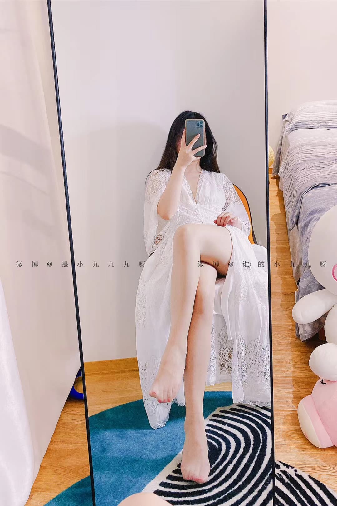 小九九Micokey - 白色蕾丝裙 第11张图片