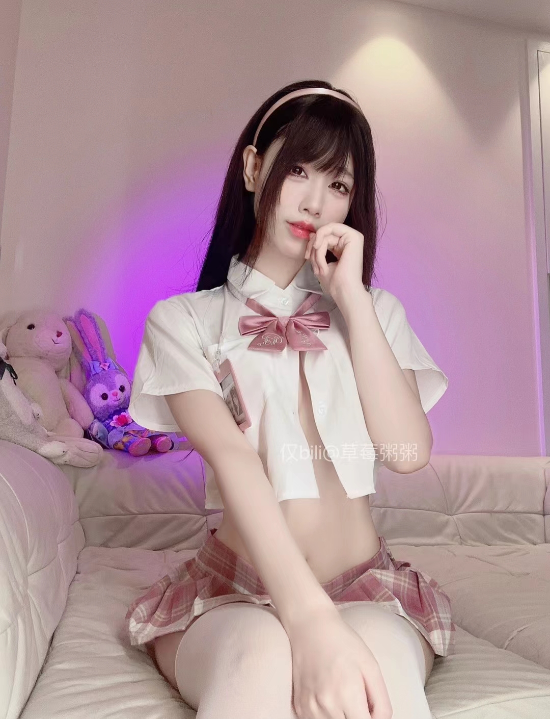 十万口草莓粥粥 - 格子jk学姐 第6张图片